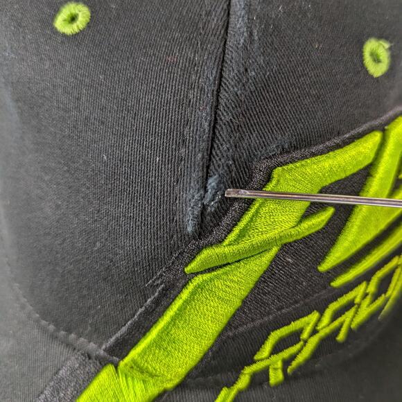 Fly Racing Mens Baseball Hat Extreme Sports Moto Street BMX MTB Black Neon Green - Picture 7 of 15